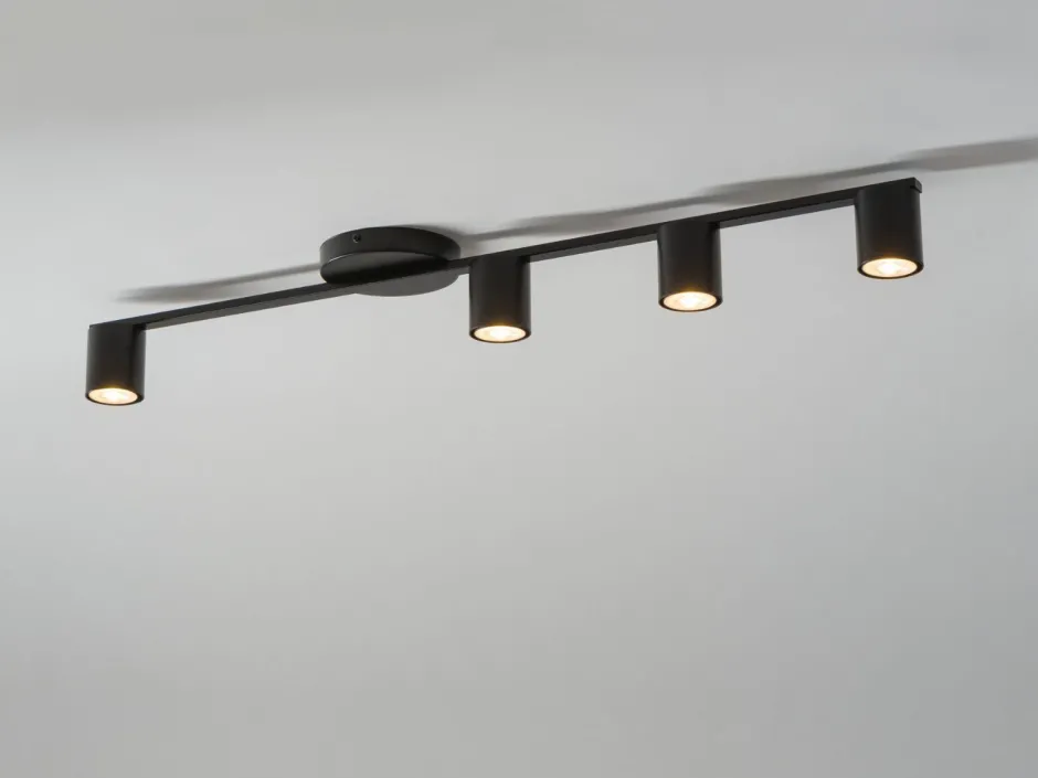 Deckenleuchten|Flurlampen*Sigma Moderne Deckenleuchte Schwarz Metall GU10 90 cm lang