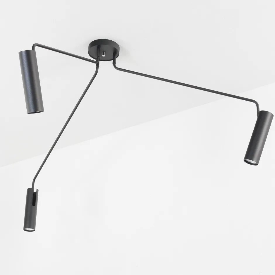 Moderne Lampen|Küchenlampen*Nowodvorski Moderne Deckenleuchte Schwarz drehbar