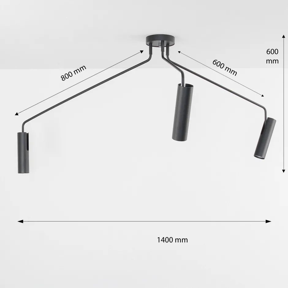 Moderne Lampen|Küchenlampen*Nowodvorski Moderne Deckenleuchte Schwarz drehbar