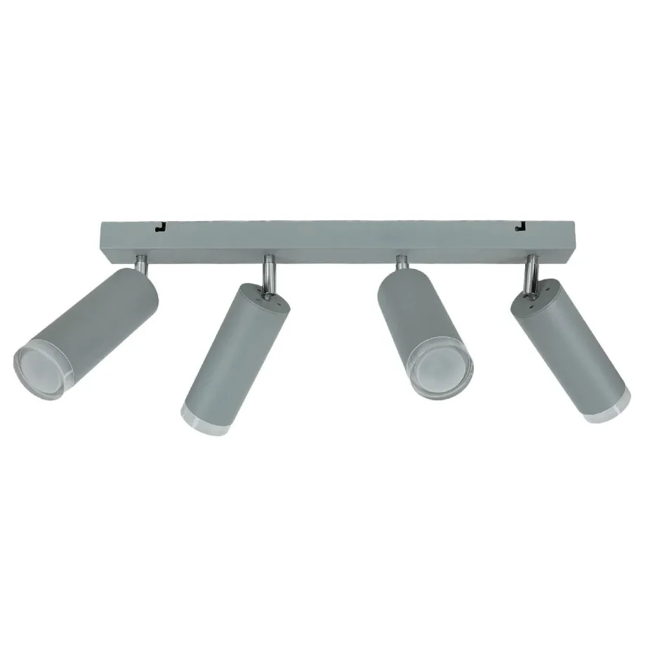 Deckenleuchten|Flurlampen*Lamkur Moderne Deckenstrahler Silber lang Aluminium Lampe