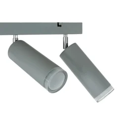 Deckenleuchten|Flurlampen*Lamkur Moderne Deckenstrahler Silber lang Aluminium Lampe