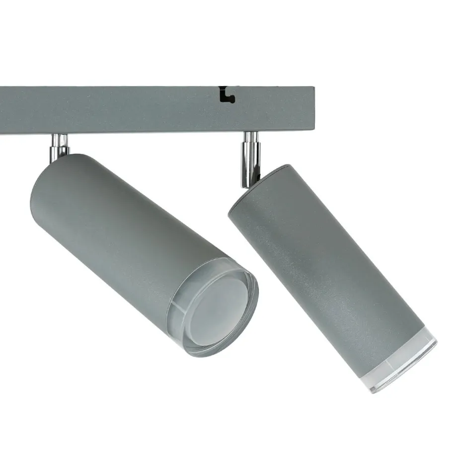 Deckenleuchten|Flurlampen*Lamkur Moderne Deckenstrahler Silber lang Aluminium Lampe