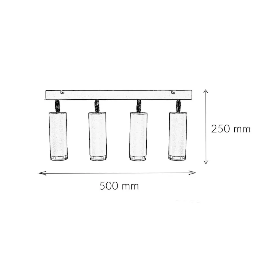 Deckenleuchten|Flurlampen*Lamkur Moderne Deckenstrahler Silber lang Aluminium Lampe