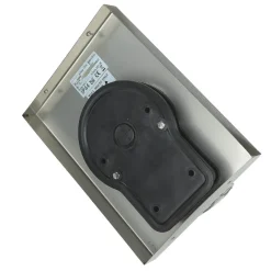 Außenwandleuchten|Metall Lampen*Searchlight Moderne eckige Außenwandleuchte E27 Silber satiniert