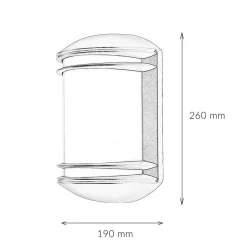 Moderne Lampen|Moderne Außenleuchten*Nowodvorski Moderne halbrunde Außen Gartenleuchte QUARTZ Anthrazit farben