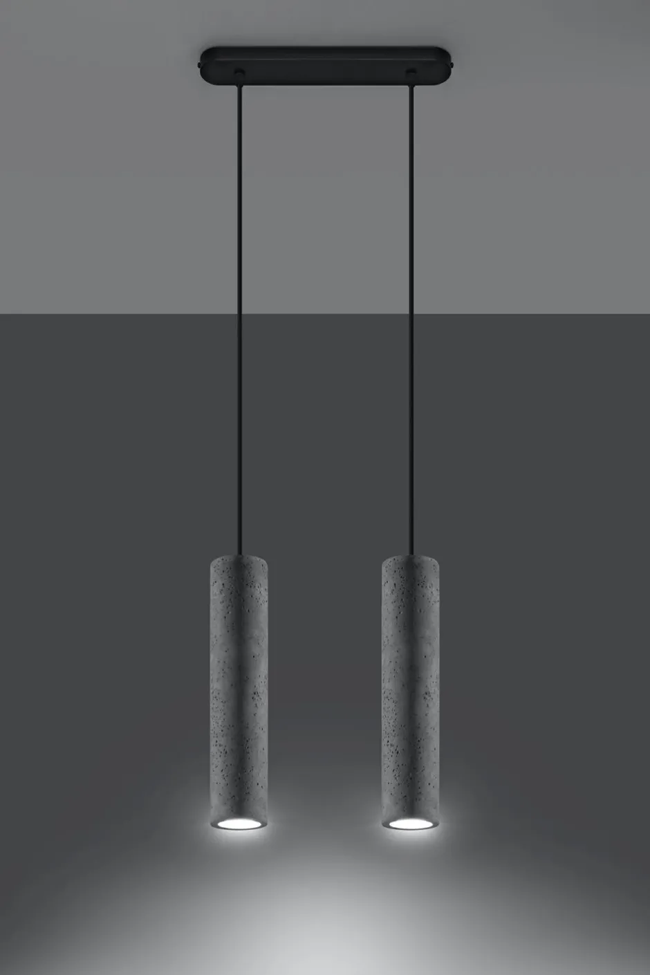 Sollux Moderne Hängelampe Beton 2x GU10 Modern Küche Esszimmer< Wohnzimmerlampen|Betonlampen