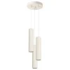 Hängelampen|Bürolampen*Sollux Moderne Hängelampe in Creme 3-flammig GU10 schmal Ø 19,5 cm