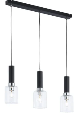 Jupiter Moderne Hängelampe in Schwarz Chrom E27 flexibel< Moderne Lampen|Glaslampen