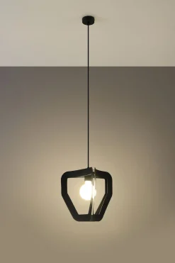Hängelampen|Wohnzimmerlampen*Sollux Moderne Hängelampe Metall Schwarz verstellbar E27