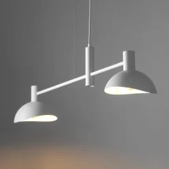 Moderne Lampen|Designerlampen*Sigma Moderne Hängelampe Metall Weiß L:90 cm E14 dekorativ