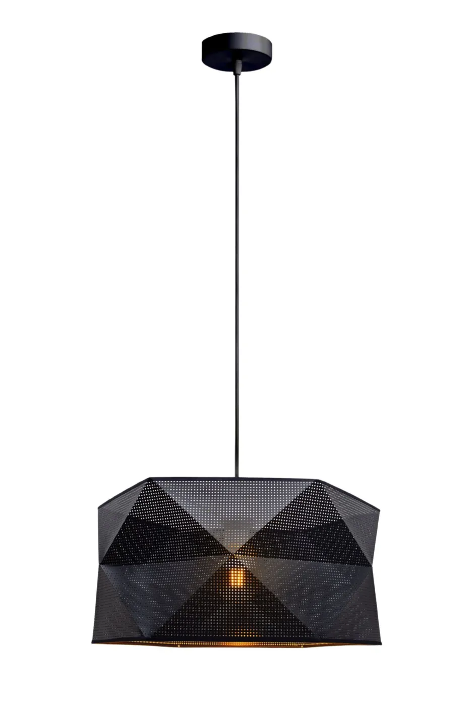 Wohnzimmerlampen|Stofflampen*Belis Moderne Hängelampe Stoff blendarm E27 L:70 Schwarz