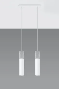 Sollux Moderne Hängeleuchte Metall Beton 2-flammig GU10< Wohnzimmerlampen|Moderne Lampen