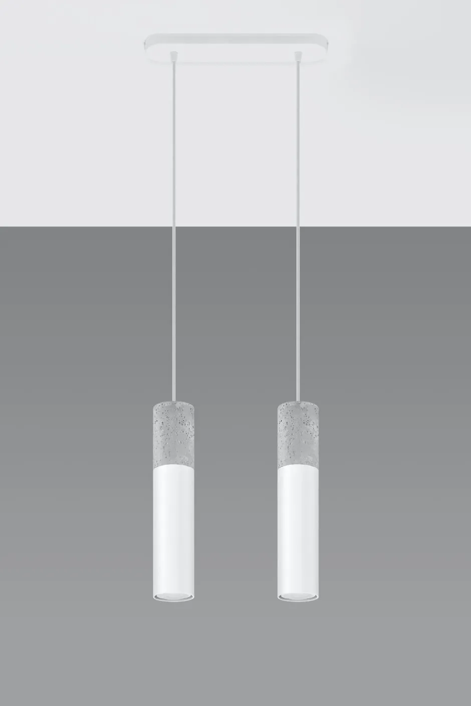 Sollux Moderne Hängeleuchte Metall Beton 2-flammig GU10< Wohnzimmerlampen|Moderne Lampen