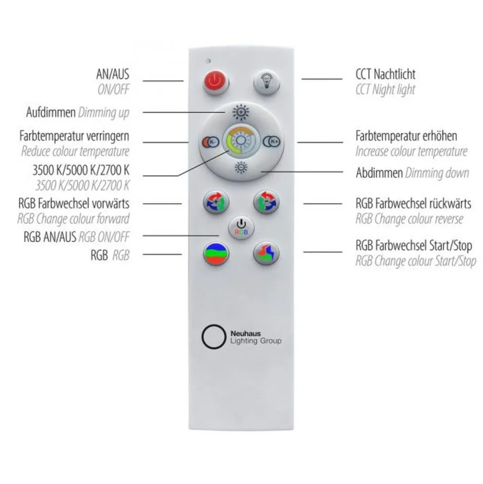 Deckenleuchten|Flurlampen*Just Light Moderne LED Deckenlampe RGB Licht Ø45 cm 2800 lm 22 W