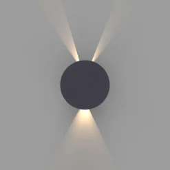 Solarleuchten|Led Außenleuchten*Eco-Light Moderne LED Solar-Außenlampe Wand IP54 Dunkelgrau 5 W