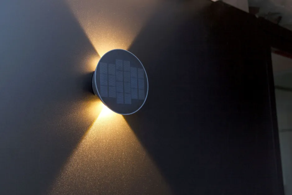Solarleuchten|Led Außenleuchten*Eco-Light Moderne LED Solar-Außenlampe Wand IP54 Dunkelgrau 5 W