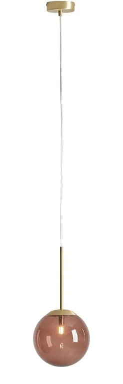 Feuchtraumleuchten|Küchenlampen*ALDEX Moderne Pendelleuchte Glaskugel Metall G9 Gold Rotbraun