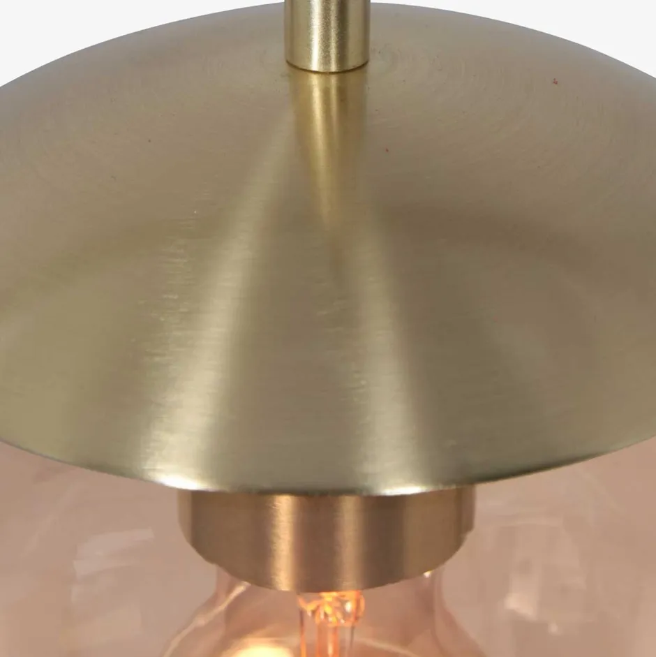 Steinhauer Moderne Pendelleuchte Glas in Bernstein E27 Ø20 cm rund< Hängelampen|Esszimmer Lampen