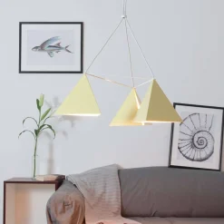 Luminex Moderne Pendelleuchte in Gelb< Hängelampen|Esszimmer Lampen