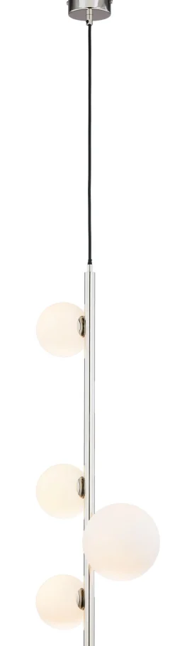 Jupiter Moderne Pendelleuchte Nickel Glas G9 L:25,5 cm stilvoll< Bürolampen|Schlafzimmer Lampen