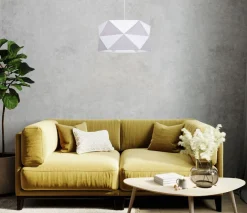 Belis Moderne Pendelleuchte Stoff blendarm E27 L:70 Weiß< Hängelampen|Bürolampen