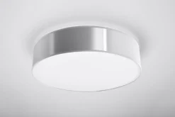 Deckenleuchten|Flurlampen*Sollux Moderne runde Deckenleuchte Deckenlampe in Grau