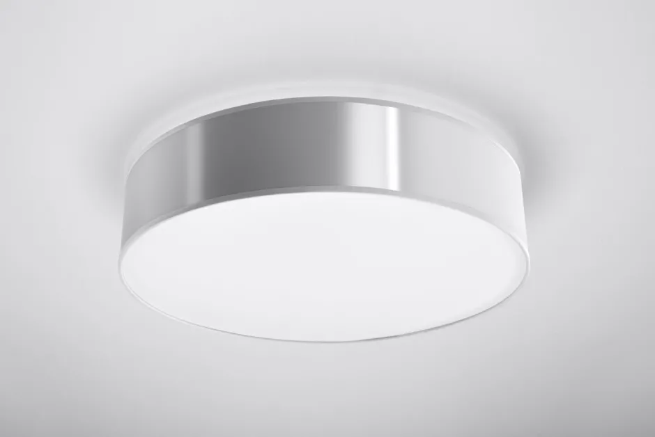 Deckenleuchten|Flurlampen*Sollux Moderne runde Deckenleuchte Deckenlampe in Grau