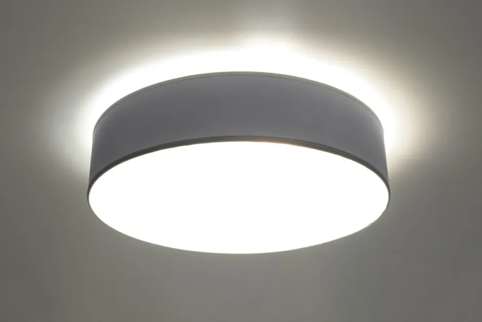 Deckenleuchten|Flurlampen*Sollux Moderne runde Deckenleuchte Deckenlampe in Grau