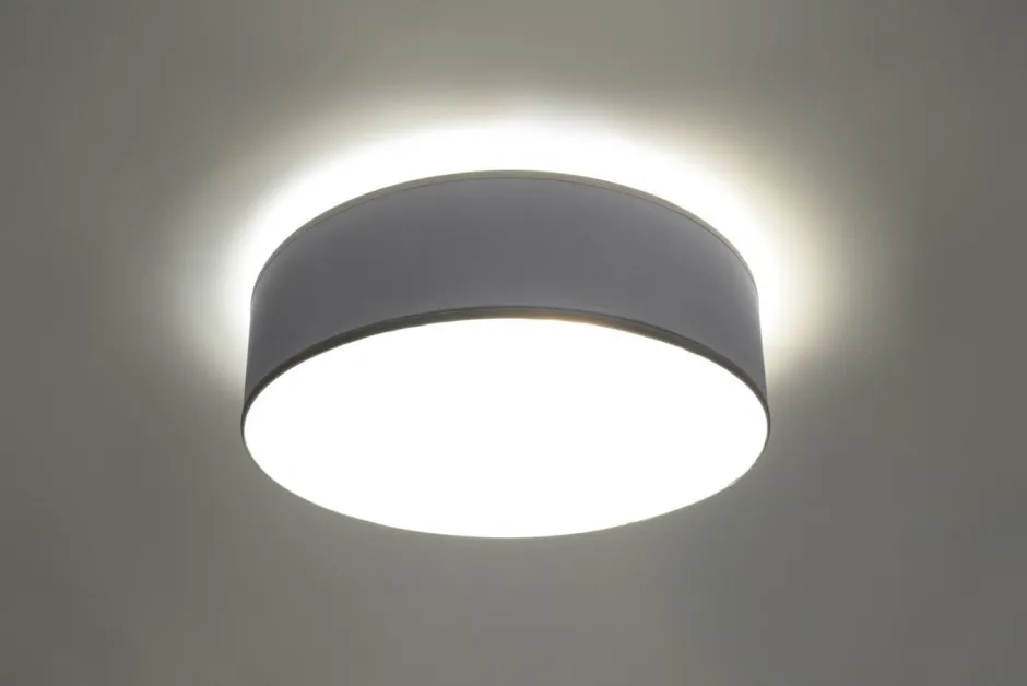 Sollux Moderne runde Deckenleuchte in Grau< Deckenleuchten|Flurlampen