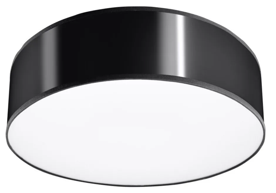 Deckenleuchten|Flurlampen*Sollux Moderne runde Deckenleuchte ATIS in Schwarz