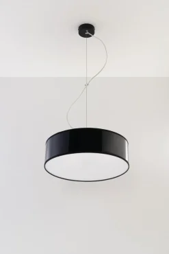 Sollux Moderne runde Pendelleuchte in Schwarz< Hängelampen|Moderne Lampen