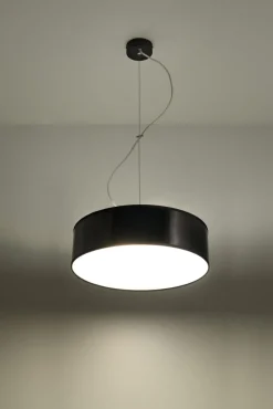 Sollux Moderne runde Pendelleuchte in Schwarz< Hängelampen|Moderne Lampen