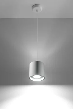 Sollux Moderne runde Pendelleuchte RODA Weiß< Hängelampen|Esszimmer Lampen