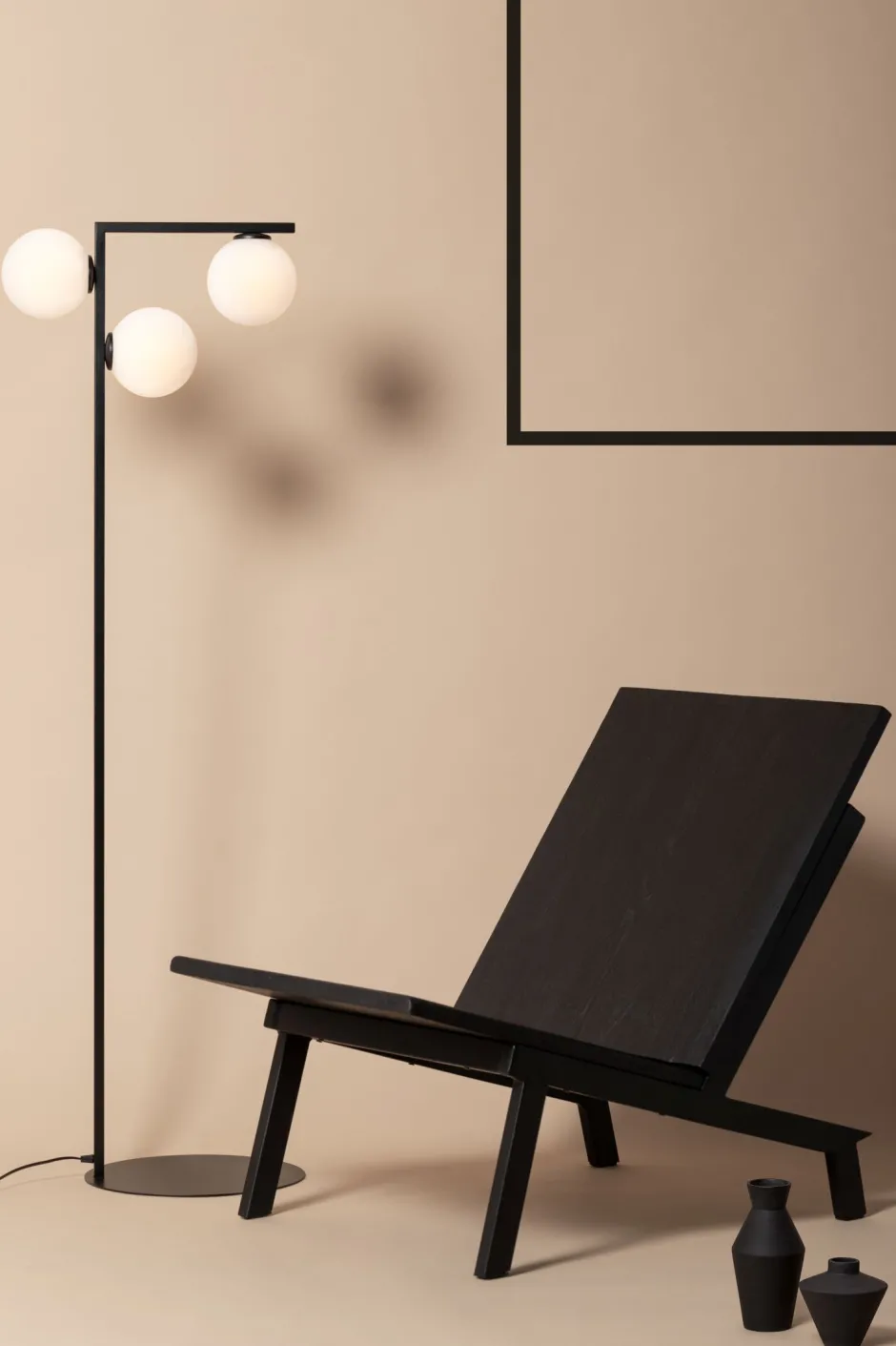 Kugellampen|Moderne Lampen*Sigma Moderne Stehlampe Metall Gold Glas 150 cm G9 3-flammig