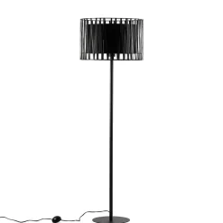 TK Lighting Moderne Stehlampe Schwarz Metall rund 145 cm< Moderne Lampen|Stehlampen