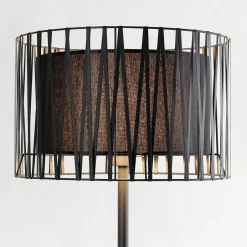 TK Lighting Moderne Stehlampe Schwarz Metall rund 145 cm< Moderne Lampen|Stehlampen