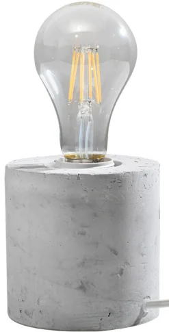 Moderne Lampen|Wohnzimmerlampen*Sollux Moderne Tischleuchte Beton H:10cm Modern rund JAZLEAN