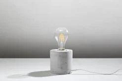 Moderne Lampen|Wohnzimmerlampen*Sollux Moderne Tischleuchte Beton H:10cm Modern rund JAZLEAN