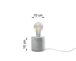 Moderne Lampen|Wohnzimmerlampen*Sollux Moderne Tischleuchte Beton H:10cm Modern rund JAZLEAN