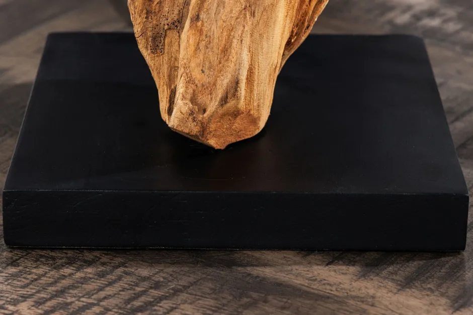 Tischlampen|Schlafzimmer Lampen*Invicta Interior Moderne Tischleuchte blendarm Stoff Holz E27 58 cm groß