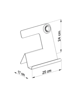 Sollux Moderne Tischleuchte mit Ablage Schwarz Metall für E27< Wohnzimmerlampen|Moderne Lampen