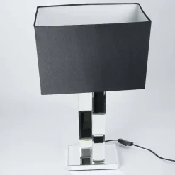 Searchlight Moderne Tischleuchte schwarz< Stofflampen|Designerlampen