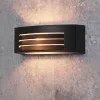 Nowodvorski Moderne Wandaußenleuchte in grau mit Lamellen< Moderne Lampen|Fassadenstrahler