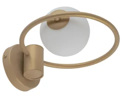 Sigma Moderne Wandleuchte Gold Glas Kugel B:25 cm G9 blendarm< Wandleuchten|Flurlampen