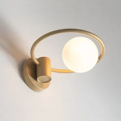 Sigma Moderne Wandleuchte Gold Glas Kugel B:25 cm G9 blendarm< Wandleuchten|Flurlampen