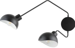 Wandleuchten|Küchenlampen*Sigma Moderne Wandleuchte Metall Schwarz Weiß E27 2-flammig