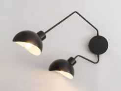 Wandleuchten|Küchenlampen*Sigma Moderne Wandleuchte Metall Schwarz Weiß E27 2-flammig