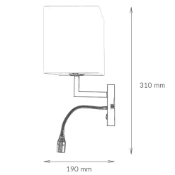 Nowodvorski Moderne Wandleuchte mit LED Lesearm< Led Lampen|Wandleuchten