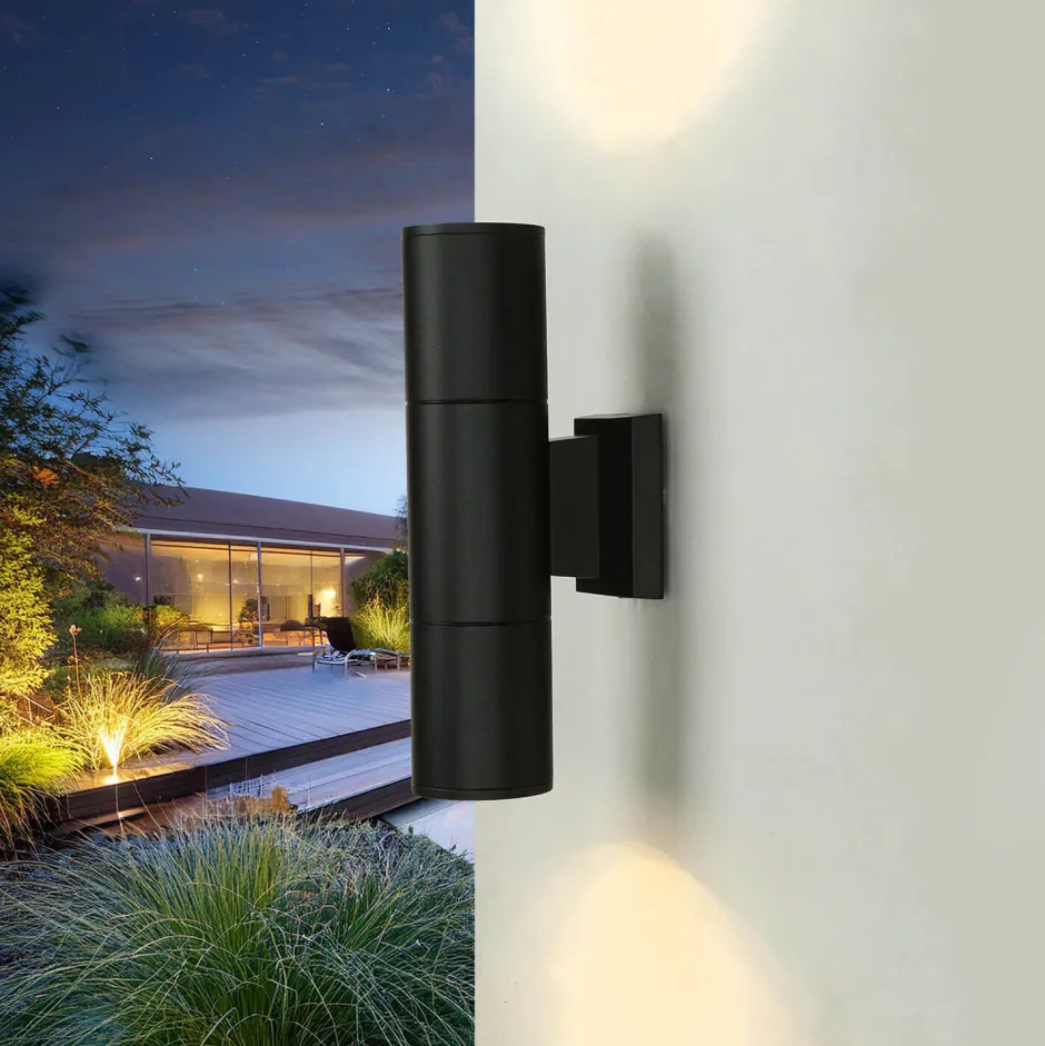 Nowodvorski Moderne Wandleuchte Schwarz Up Down IP54 Outdoor< Moderne Lampen|Fassadenstrahler