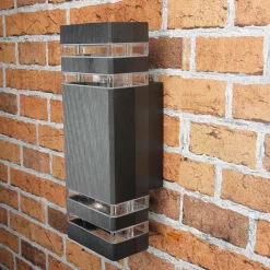 Moderne Lampen|Fassadenstrahler*Nowodvorski Moderne Wandleuchte Up Down für Außen E27 IP54 RIO